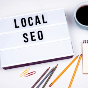 Image qui montre une affiche du SEO local